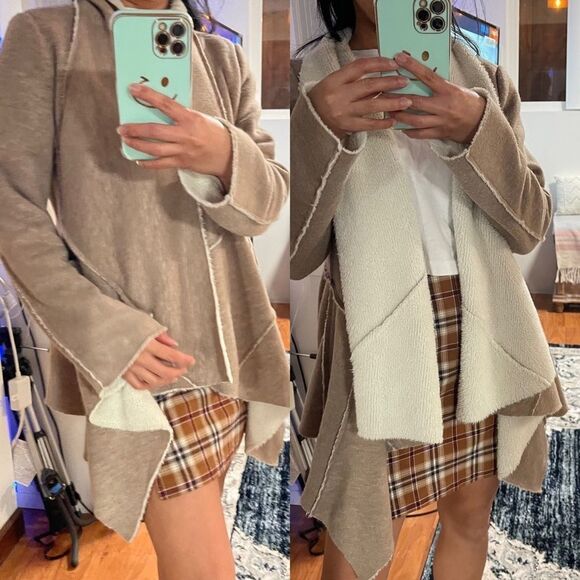 Double zero Sherpa lined cardigan sweater - Picture 4 of 10